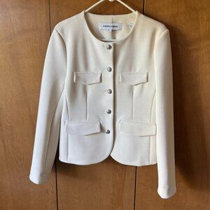 Veronica Beard Kensington Knit Jacket Ivory Large